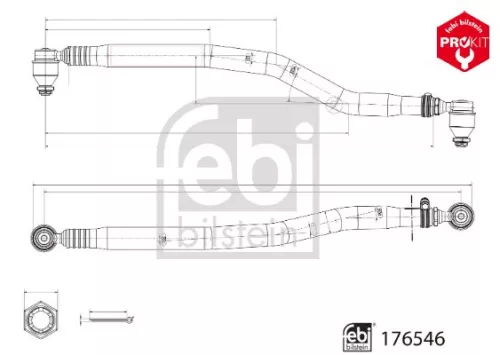 FEBI BILSTEIN FEBI BILSTEIN 176546 Febi Front Centre Rod Assembly For Renault Trucks Kerax Premium 