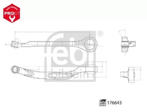 FEBI BILSTEIN FEBI BILSTEIN 176643 Febi Front Left Rear Control / Trailing Arm For Bmw Z4 