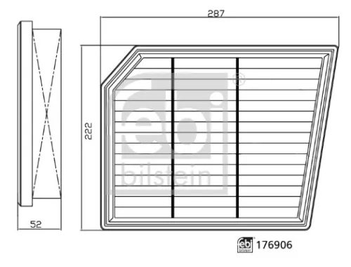FEBI BILSTEIN FEBI BILSTEIN 176906 Febi Bilstein Air Filter For Bmw Mini 1 2 Mini Clubman Mini Countryman X2 