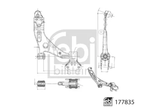 FEBI BILSTEIN FEBI BILSTEIN 177835 Febi Lower Front Right Control / Trailing Arm For Ford Tourneo Connect / Grand T 
