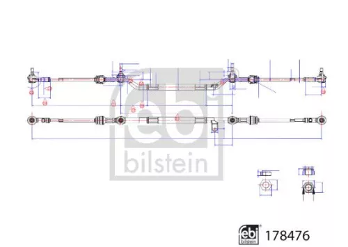 FEBI BILSTEIN FEBI BILSTEIN 178476 Febi Front Centre Rod Assembly For Mercedes-benz Slk 