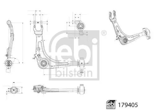 FEBI BILSTEIN FEBI BILSTEIN 179405 Febi Front Right Control / Trailing Arm For Citroën C5 C6 