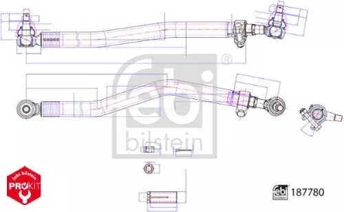 Febi Front Centre Rod Assembly For Volvo Fm Ii Fm Iii Fmx Ii Fmx Iii