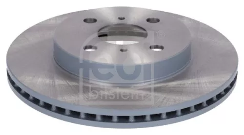 2x Febi Front Vented Brake Discs Fits Toyota Yaris 255mm