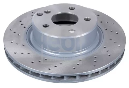 2x Febi Front Perforated/vented Brake Disc For Mercedes-benz S-class