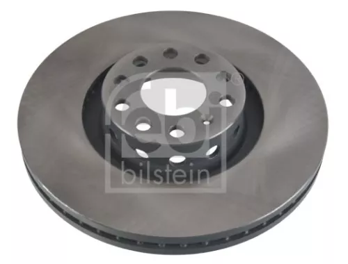 2x Febi Front Externally Vented Brake Disc For Audi Vw A6 A8 Phaeton