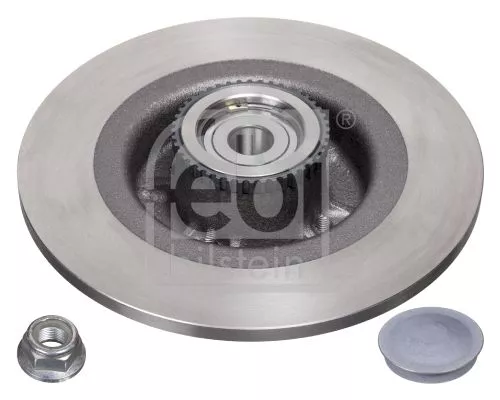 2x Febi Rear Solid Brake Disc For Renault Megane Scénic