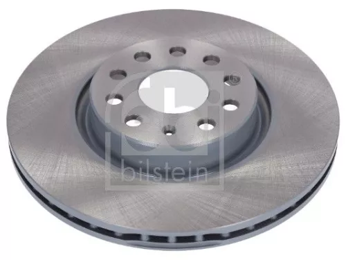 2x Febi Front Internally Vented Brake Disc For Audi Cupra Ford Seat Skoda 