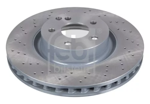 2x Febi Front Perforated/vented Brake Disc For Mercedes-benz S-class