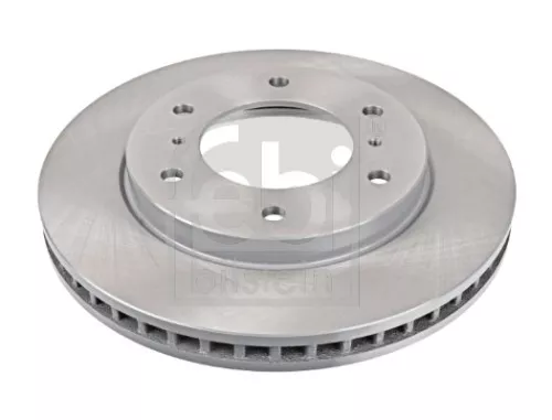 2x Febi Front Internally Vented Brake Disc For Fiat Mitsubishi Fullback L2