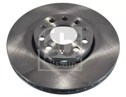 2x Febi Front Internally Vented Brake Disc For Skoda Vw Passat Superb