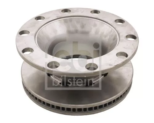 2x Febi Rear Internally Vented Brake Disc For Renault Trucks Midlum