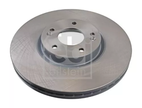 2x Febi Front Internally Vented Brake Disc For Hyundai Ix55 Santa Fé