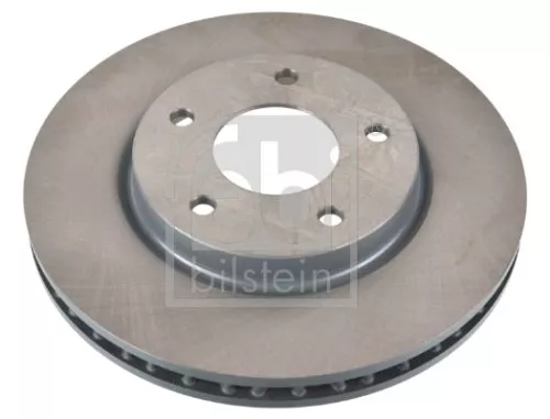 2x Febi Front Internally Vented Brake Disc For Dodge Mitsubishi Caliber La