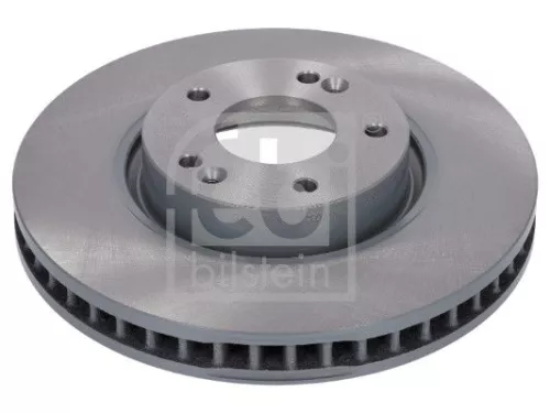 2x Febi Front Internally Vented Brake Disc For Hyundai Kia Carens Cee'd Cr