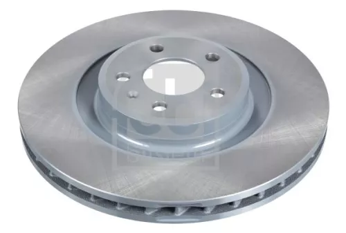 2x Febi Front Internally Vented Brake Disc For Audi A4 A5 Q5