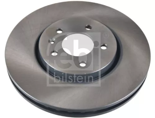 2x Febi Front Internally Vented Brake Disc For Opel Vauxhall Astra Astra H