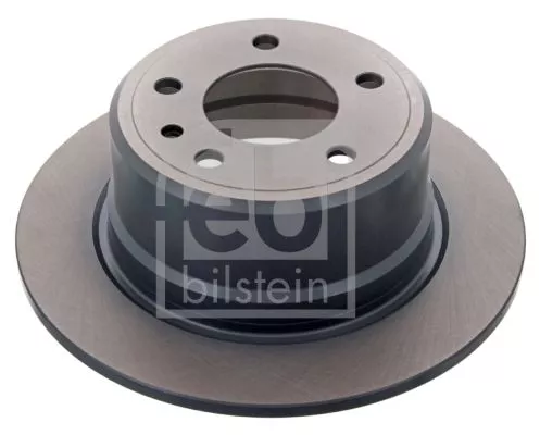 2x Febi Rear Solid Brake Disc For Bmw 5