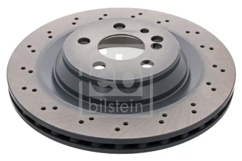 2x Febi Rear Perforated/vented Brake Disc For Mercedes-benz S-class
