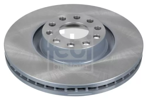 2x Febi Front Internally Vented Brake Disc For Audi A6