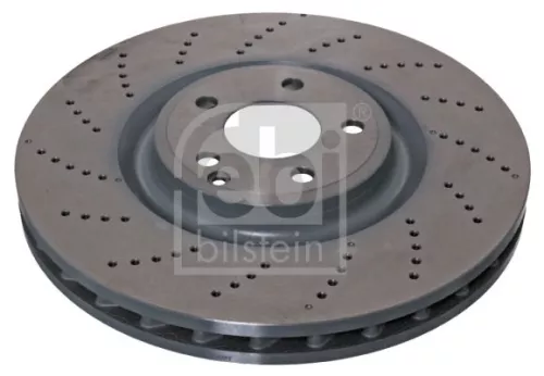 2x Febi Front Perforated/vented Brake Discs Fits Mercedes Cls 360mm
