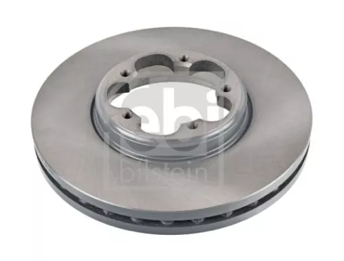 2x Febi Front Internally Vented Brake Disc For Ford Tourneo Custom Transit