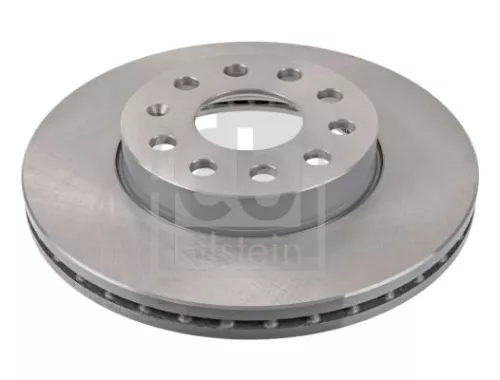 2x Febi Front Internally Vented Brake Disc For Audi Seat Skoda Vw A3 Golf 