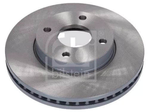 2x Febi Front Internally Vented Brake Disc For Ford Fiesta