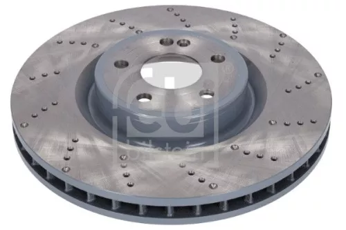 2x Febi Front Perforated/vented Brake Disc For Mercedes-benz A-class B-cla