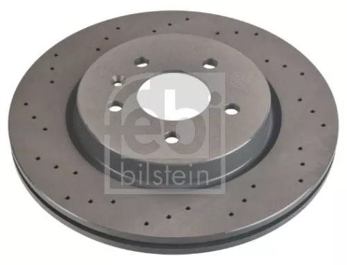 2x Febi Rear Perforated/vented Brake Disc For Opel Astra Astra J