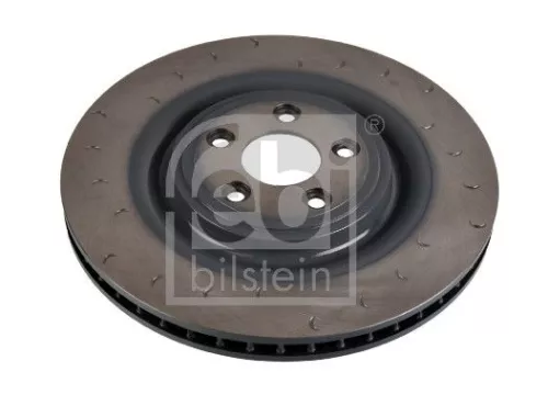 Febi Single Rear Left Slotted/internally Vented Brake Disc For Jaguar Xk