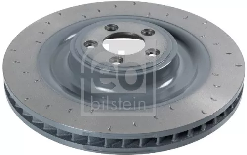 Febi Single Front Left Slotted/internally Vented Brake Disc For Jaguar Xk