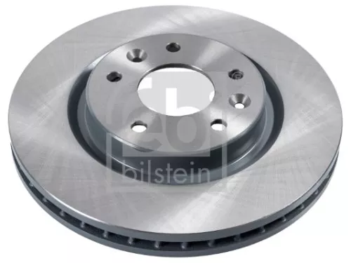 2x Febi Front Internally Vented Brake Disc For Nissan Renault Kadjar Koleo