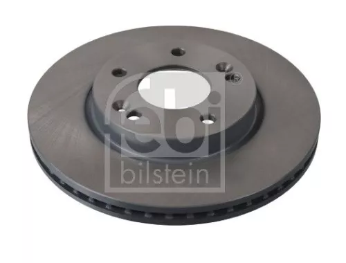 2x Febi Front Internally Vented Brake Disc For Hyundai Kia Cee'd Ceed Cera