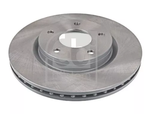 2x Febi Front Internally Vented Brake Disc For Nissan Juke Pulsar