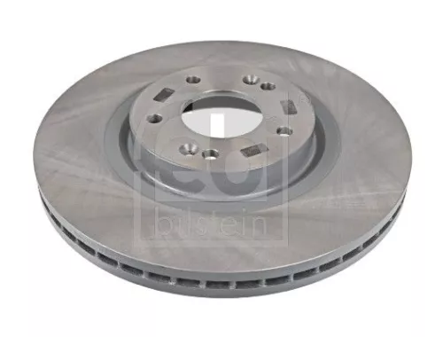 2x Febi Front Internally Vented Brake Disc For Hyundai Kia Grand Santa Fé 