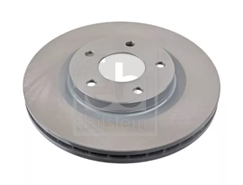 2x Febi Front Internally Vented Brake Disc For Chrysler Citroën Dodge Jeep