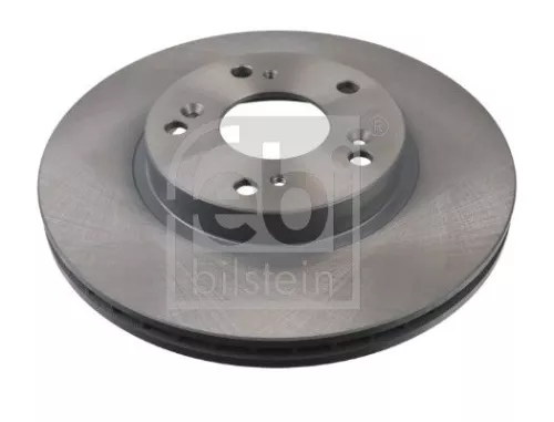 2x Febi Front Internally Vented Brake Disc For Honda Civic Cr-v