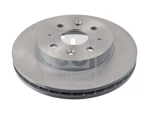 2x Febi Front Internally Vented Brake Disc For Kia Rio