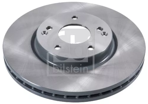 2x Febi Front Internally Vented Brake Disc For Kg Mobility Ssangyong Koran