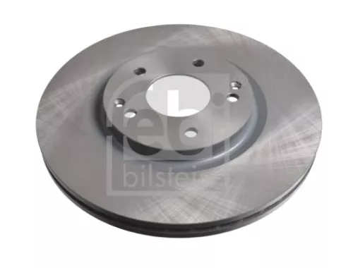 2x Febi Front Internally Vented Brake Disc For Ssangyong Tivoli