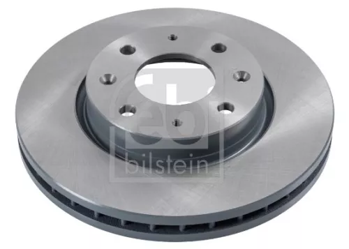 2x Febi Front Internally Vented Brake Disc For Kia Cerato