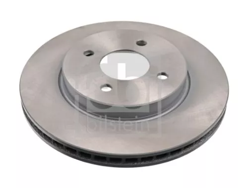 2x Febi Front Internally Vented Brake Disc For Nissan Ad Almera Cube Latio