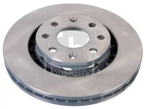 2x Febi Front Internally Vented Brake Disc For Chevrolet Aveo / Kalos Sail