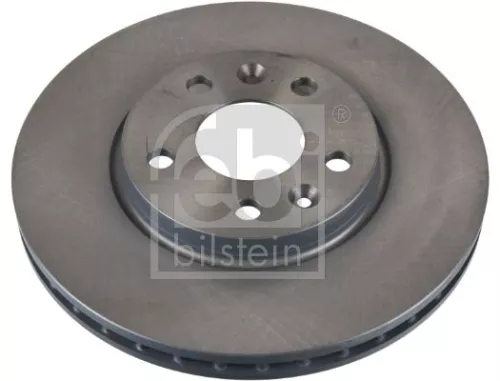 2x Febi Front Internally Vented Brake Disc For Mercedes-benz Nissan Renaul