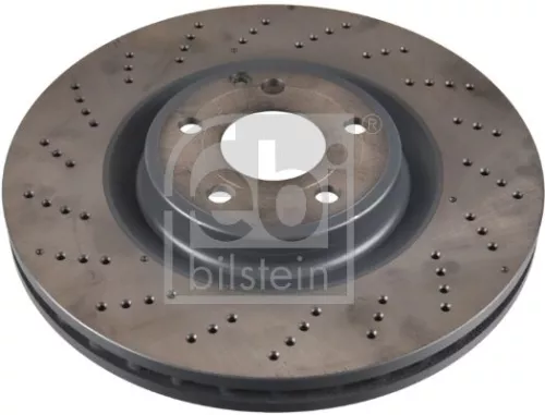 2x Febi Front Perforated/vented Brake Disc For Mercedes-benz Cls