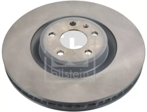 Febi Single Front Left Slotted/internally Vented Brake Disc For Porsche Macan