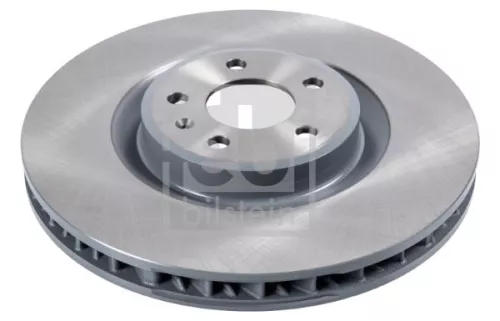 Febi Single Front Right Slotted/internally Vented Brake Disc For Porsche Macan