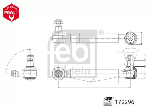 Febi 172296 Rear Left Stabiliser Link For MERCEDES Touro (O 500)