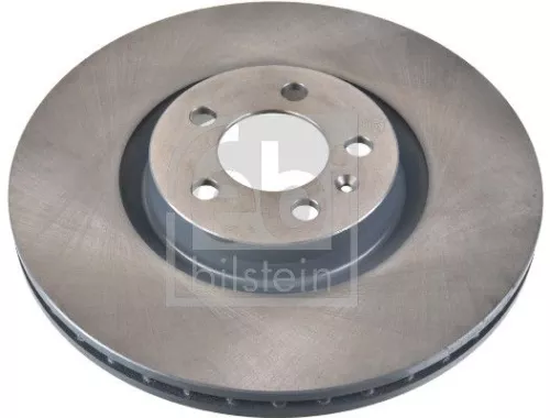 2x Febi Front Internally Vented Brake Disc For Audi A1